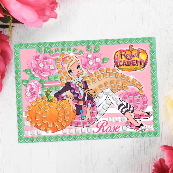 Мозаика стикерная "Роуз" Королевская академия , EVA стикеры + стразы