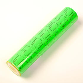 Набор из 7 роликов, в 1 ролике 120 штук, ценники самоклеящиеся, 20 х 30 мм, зелёный