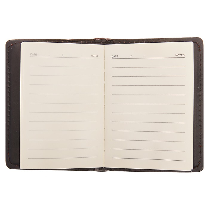 Записная книжка обложка ПВХ А7 46л кл 80*120мм коричневая