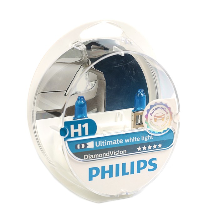 Автолампа PHILIPS Diamond Vision 5000K, H1 (P14.5s), 12 В, 55 Вт. 12258 DV S2, 2шт.