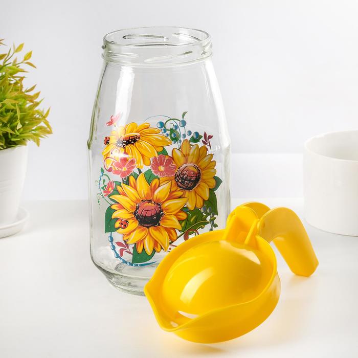 Набор питьевой "Подсолнух": кувшин 1,5 л, 2 стакана 250 мл