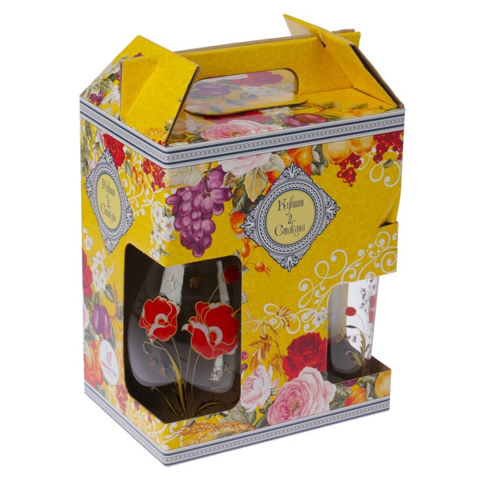 Набор питьевой "Маки": кувшин 1,5 л, 2 стакана 250 мл