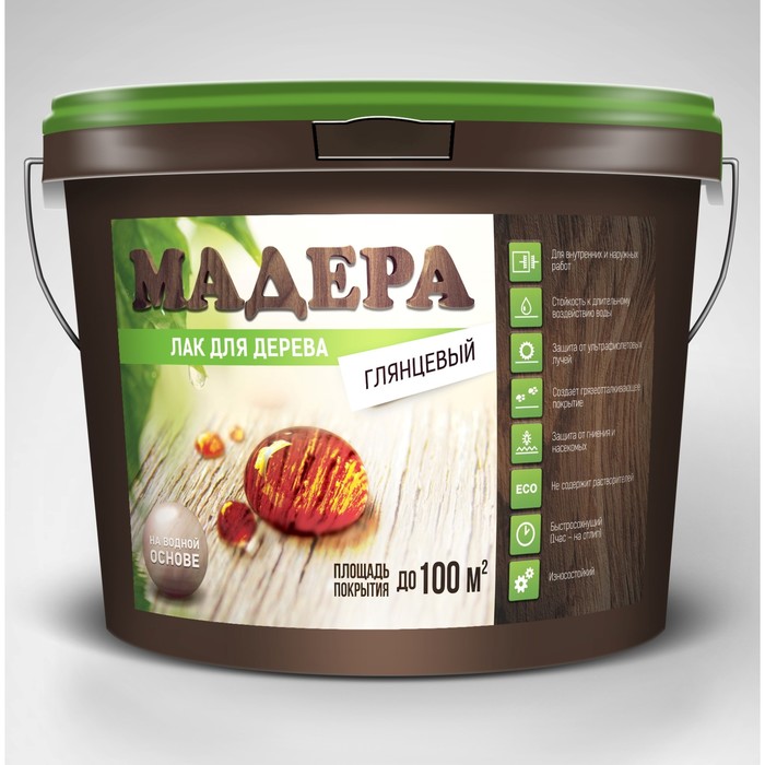 Лак для дерева акриловый Мадера 0,9л