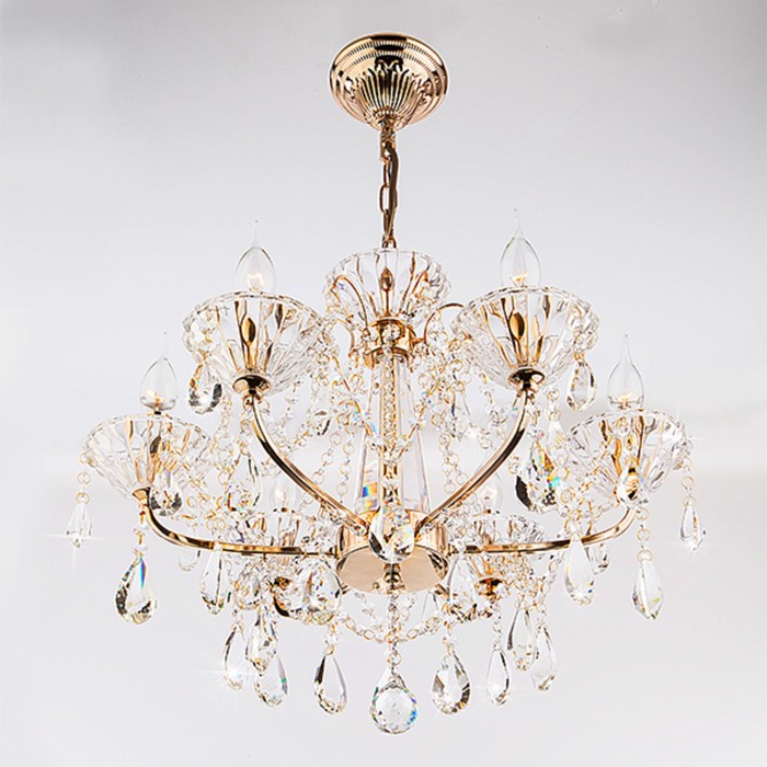 Люстра Terence 6x60Вт Е14 золото 56,5x56,5x94см