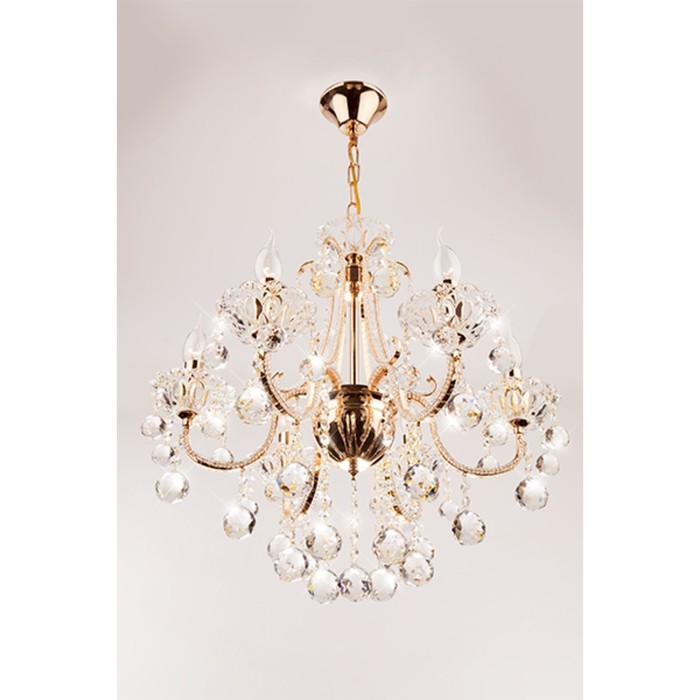 Люстра Ariella 6x60Вт Е14 золото 56x56x85см