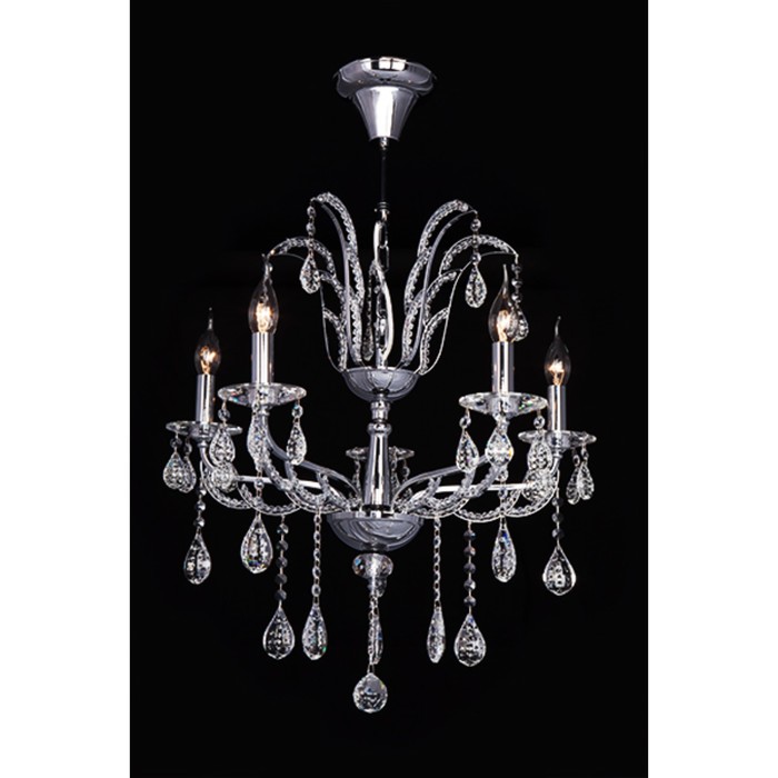 Люстра Frances 5x60Вт Е14 хром 57x57x96,5см