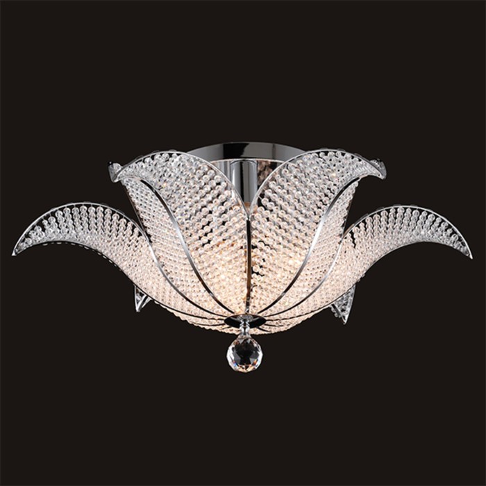 Люстра Iris 6x60Вт Е27 хром 54x54x24см