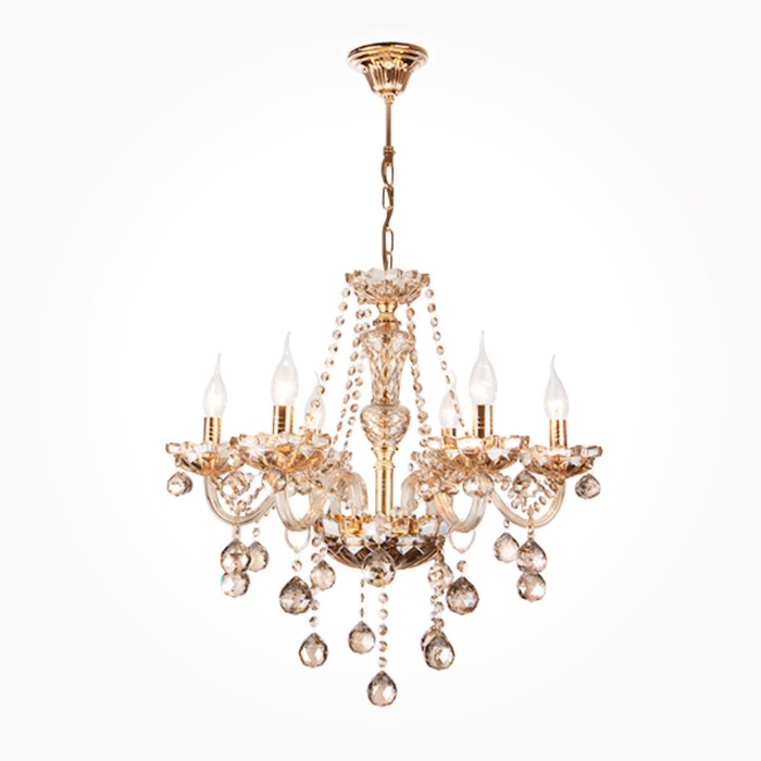 Люстра Diamond 6x60Вт Е14 золото 65,3x65,3x107см