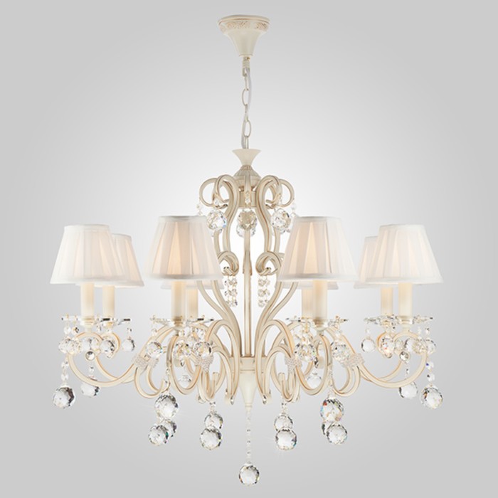 Люстра Ivin 8x40Вт Е14 белый 77x77x100см