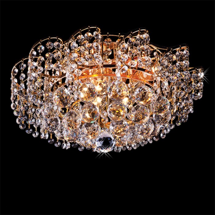 Люстра Charm 6x40Вт Е27 золото 39x39x16см