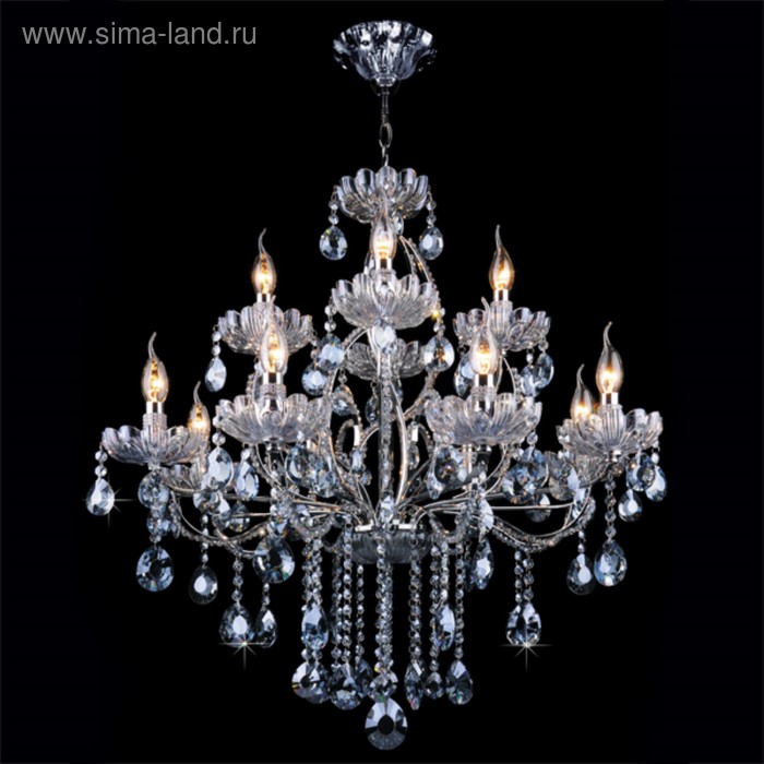 

Люстра Darfina 12x60Вт Е14 хром 80x80x105см