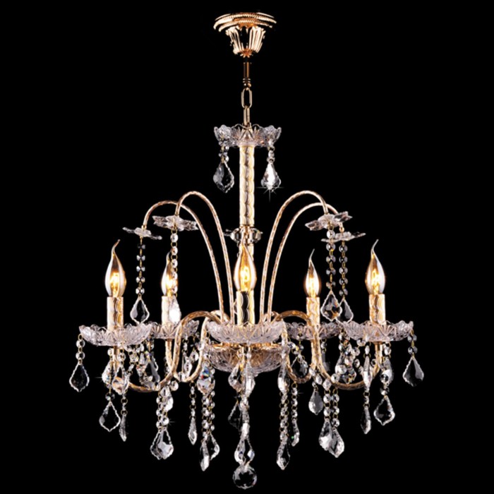 Люстра Katarina 5x60Вт Е14 золото 60x60x100см