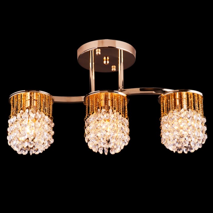 Люстра Ambroz 3x60Вт Е27 золото 47x15x26см