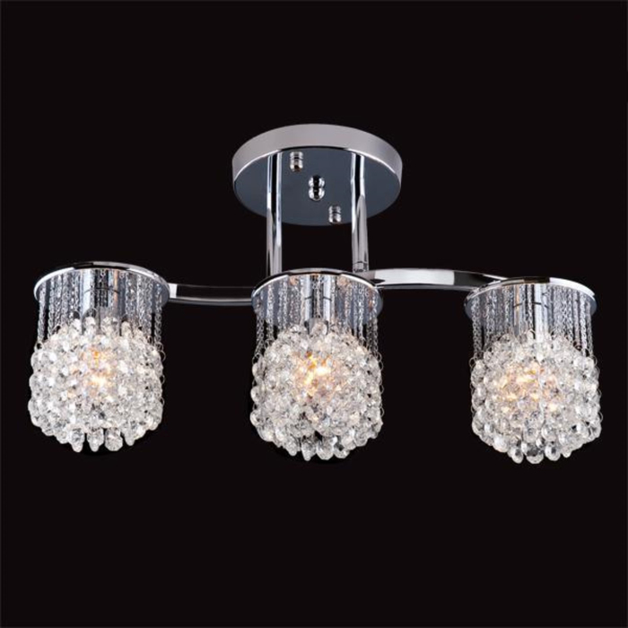 Люстра Ambroz 3x60Вт Е27 хром 47x15x26см