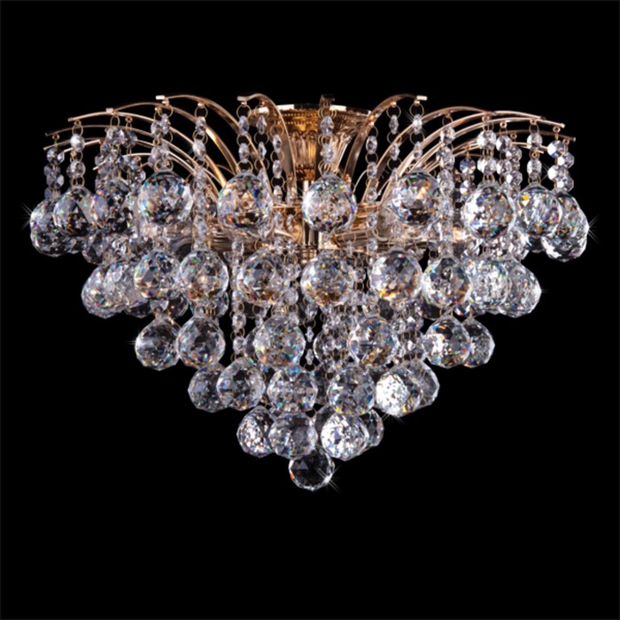 Люстра Ostiniya 6x60Вт Е14 золото 48x48x37см