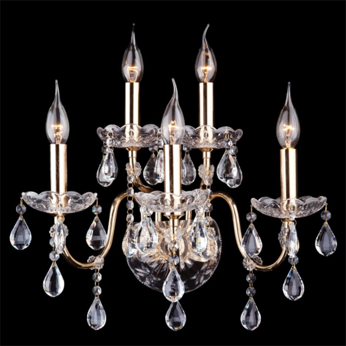 Бра Treasure 5x60Вт Е14 золото 48x48x48см