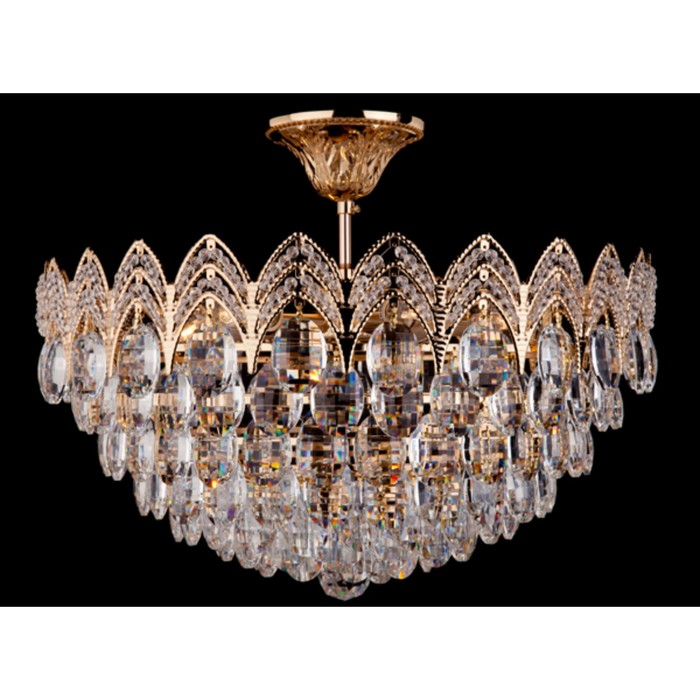 Люстра Malvina 6x60Вт Е14 золото 46x46x33см