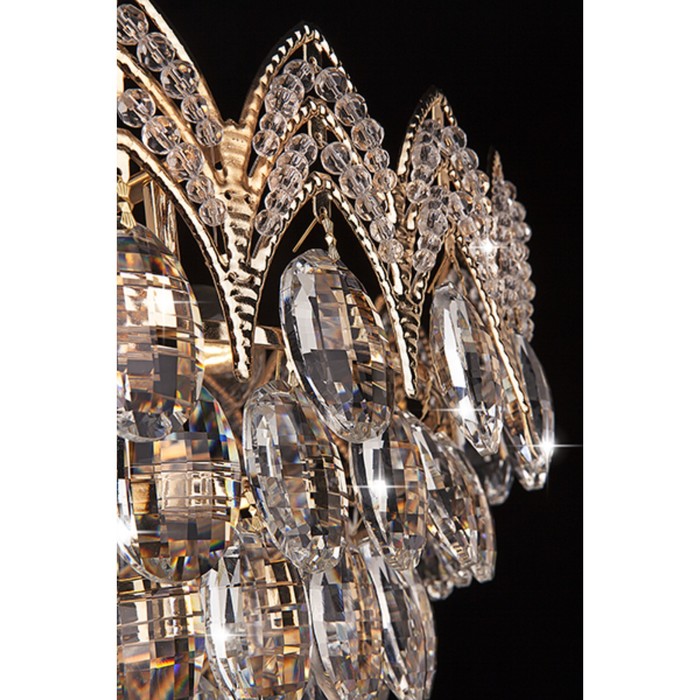 Люстра Malvina 6x60Вт Е14 золото 46x46x33см