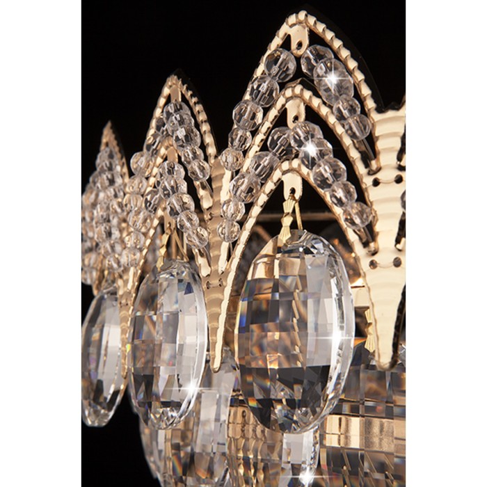 Люстра Malvina 6x60Вт Е14 золото 46x46x33см