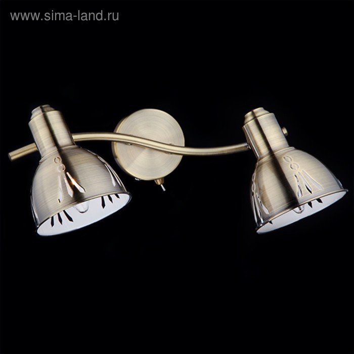 

Спот Azimuth 2x40Вт Е14 бронза 35x20x15см