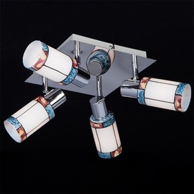 

Спот Tiffany 4x40Вт Е14 хром 22x22x16см
