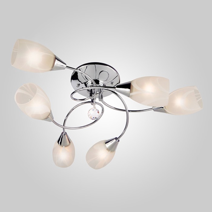 Люстра Virginia 6x60Вт Е27 хром 63x63x23см