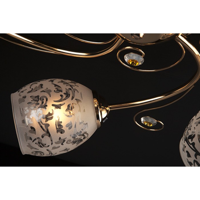 Люстра Roksana 5x60Вт Е27 золото 55x55x22см