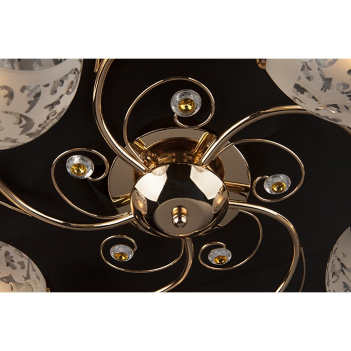 Люстра Roksana 5x60Вт Е27 золото 55x55x22см