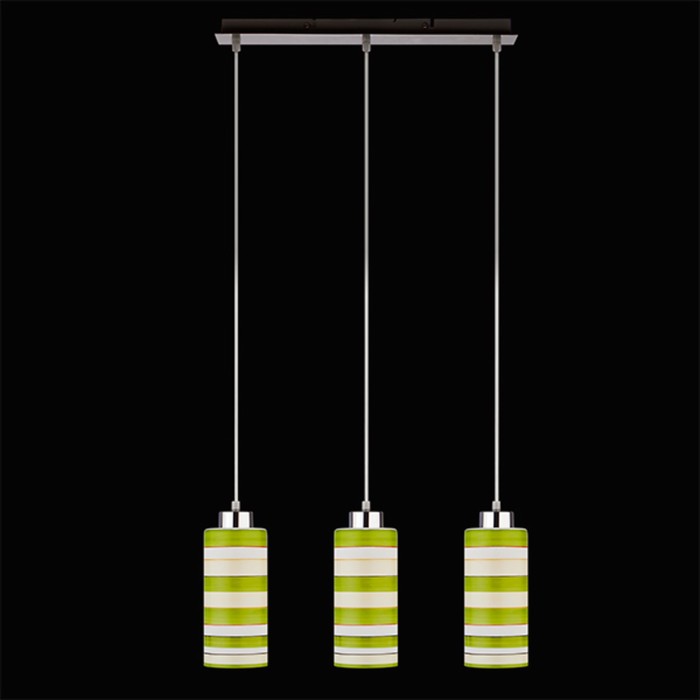 Люстра подвес Fortuna 3x60Вт Е27 хром 44x10x80см