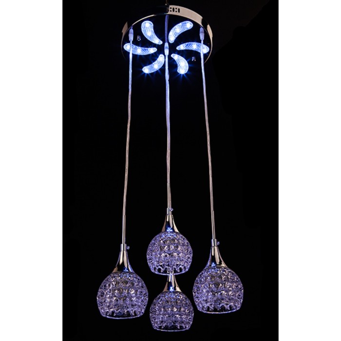 Люстра подвес Dorado 4x40Вт Е14 хром 36x36x62,7см