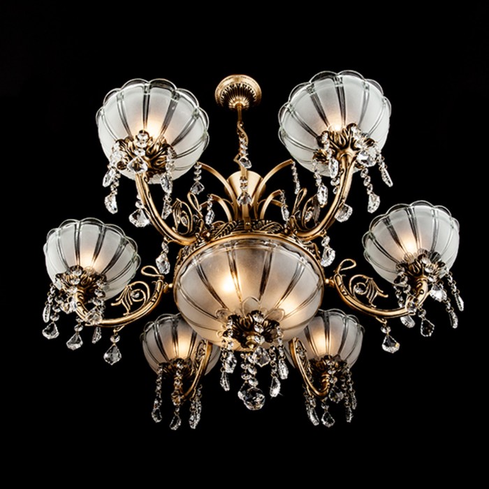 Люстра Largo 9x60Вт Е27 бронза 76x76x86см