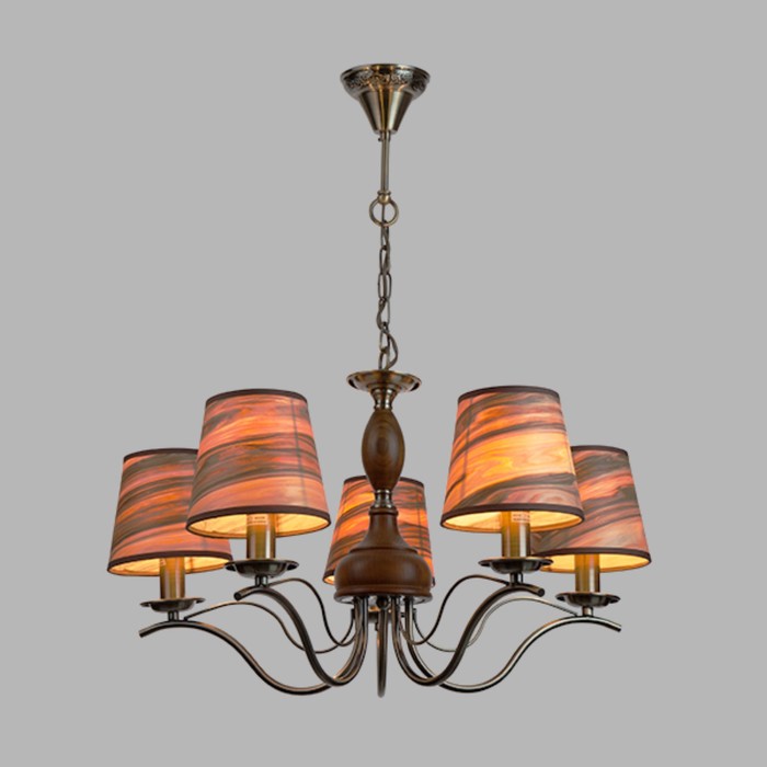 Люстра Sunset 5x40Вт Е14 бронза 62x62x70см