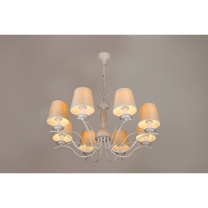 Люстра Sunset 8x40Вт Е14 белый, золотая патина 75x75x70см