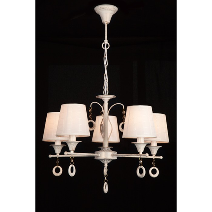 Люстра Selena 5x40Вт Е14 белый, золотая патина 62x62x71см