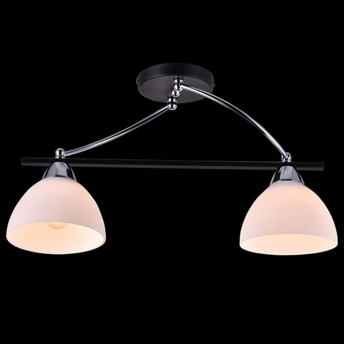 Люстра Amina 2x60Вт Е27 чёрный, хром 51,5x15,5x28см