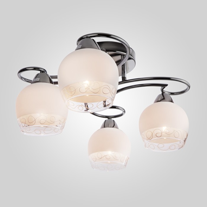 Люстра Geneva 4x60Вт Е27 чёрный 58x42x24см