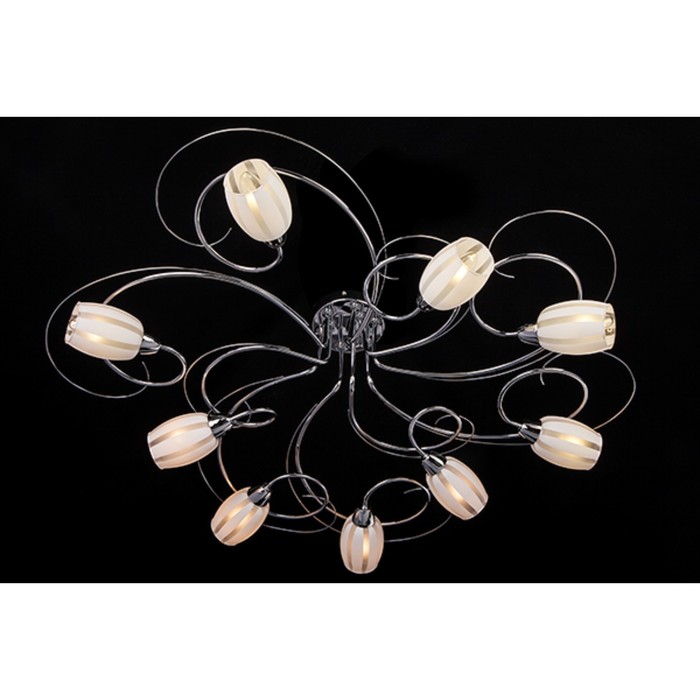 Люстра Luara 9x40Вт Е14 хром 78x78x23см