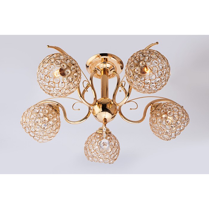 Люстра Mirage 5x40Вт Е27 золото 54x54x30см