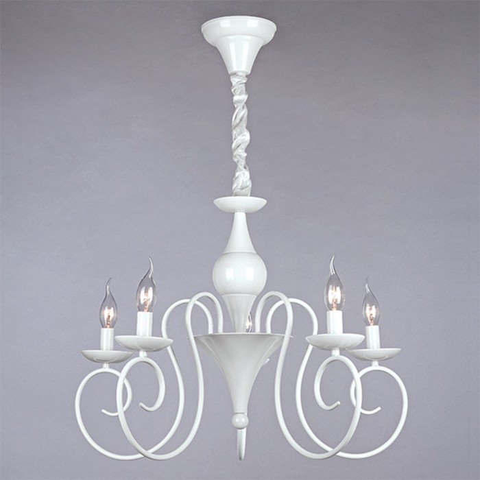 Люстра Eva 5x60Вт Е14 белый 64x64x87см