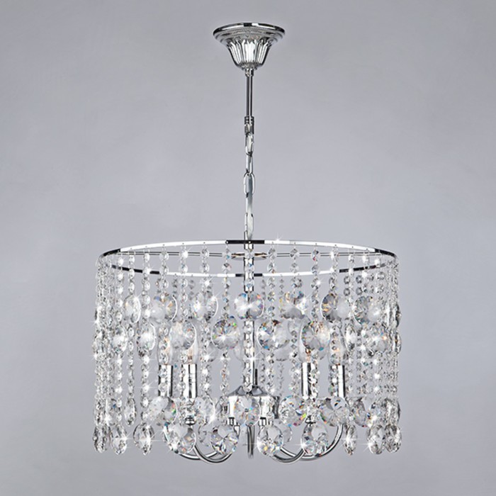 Люстра Orlean 5x60Вт Е14 хром 55x55x105см