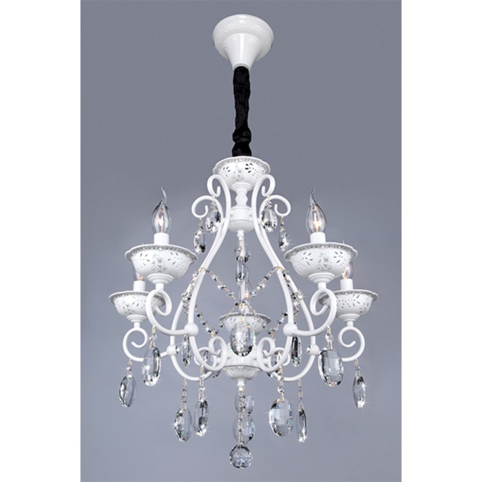 Люстра Calypso 5x60Вт Е14 белый 58x58x93см