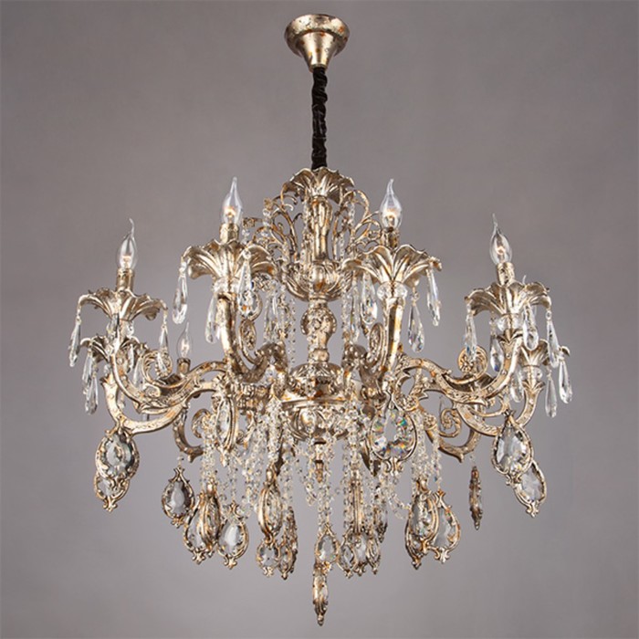 Люстра Wonderful 10x40Вт Е14 античное золото 80x80x147см