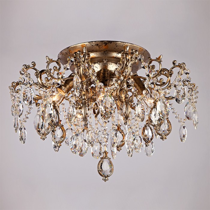 Люстра Wonderful 5x40Вт Е14 античное золото 49x49x33см