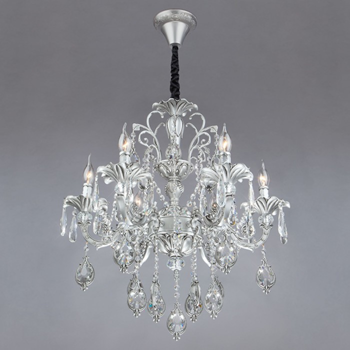 Люстра Wonderful 6x40Вт Е14 серебро 65x65x125см