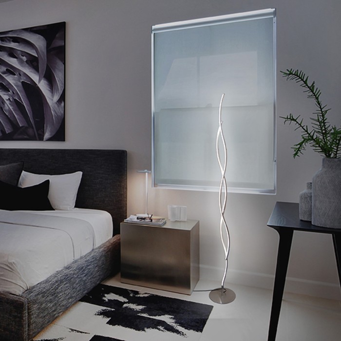 Торшер Hi-tech 32.6Вт LED никель 20x20x150см