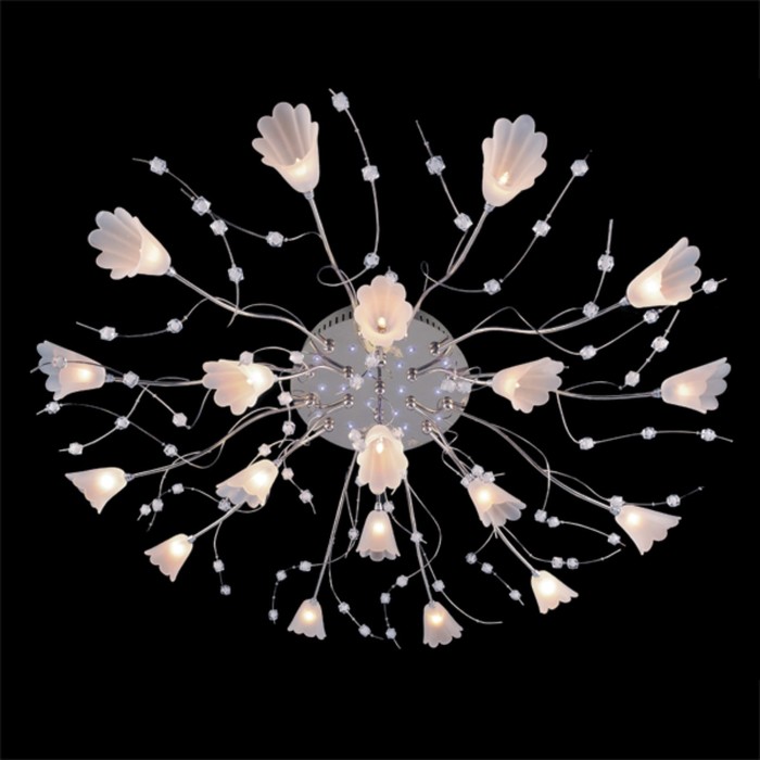 Люстра Orchid 19x20Вт G4 хром 90x90x29см