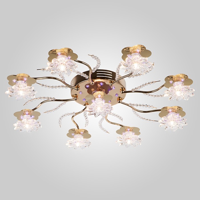 Люстра Philadelphia 9x20Вт G4 золото 65x65x12см