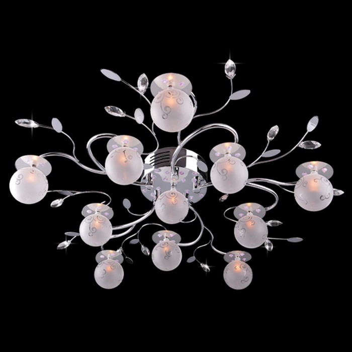 Люстра Paula 11x20Вт G4 хром 80x80x19см