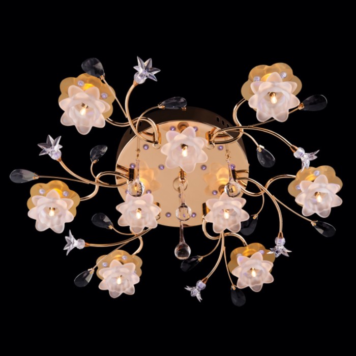 Люстра Georgia 9x20Вт G4 золото 64x64x17см