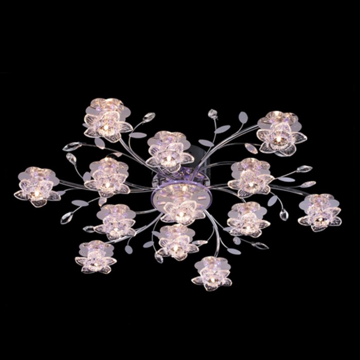 Люстра Amanda 13x20Вт G4 хром 77x77x17см